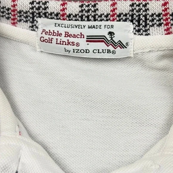 Vintage 90s Pebble Beach Golf Links IZOD Club Polo Women L Country Club * READ - Picture 5 of 8